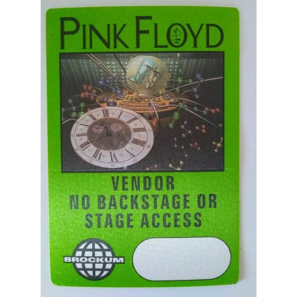 Pink Floyd Backstage Pass Momentary Lapse of Reason Tour 1987 Prog Rock Green